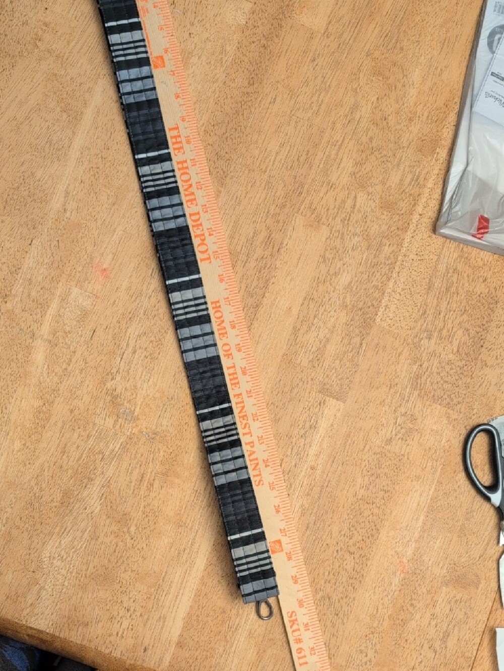 Lug Love Stripe Black Adjustable Black & Gray Patterned Strap for Bags - Picture 3 of 3